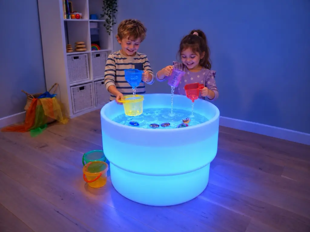 Groß (Fröhliches Wasserspiel im Abendlicht).webp