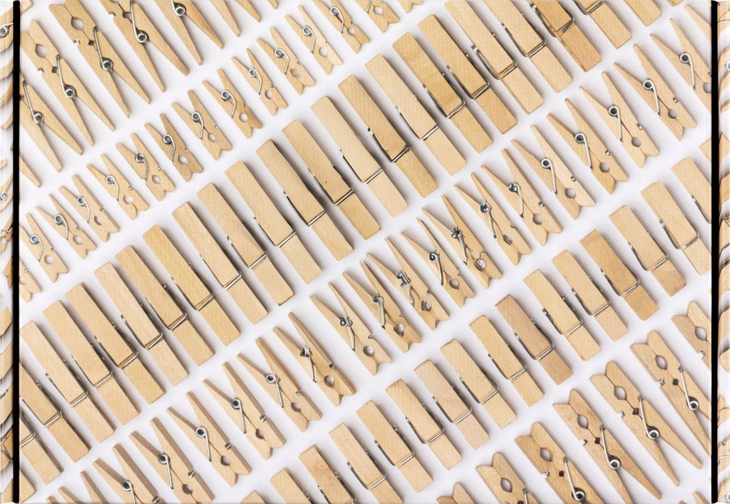 Holzklammern  Mega Pack - Natur