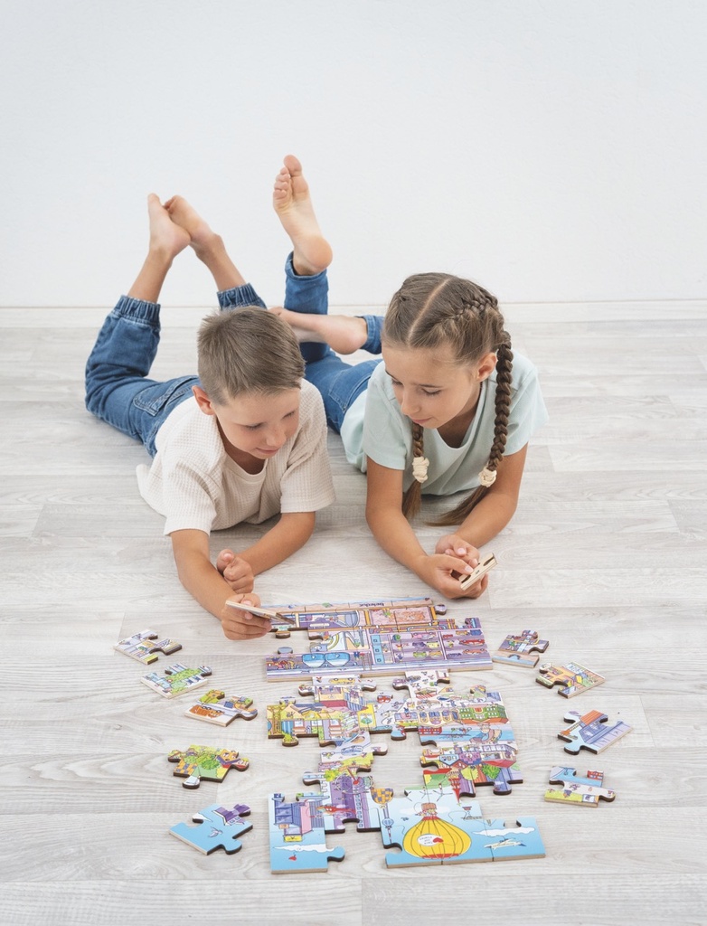 Bodenpuzzle "Stadtleben"