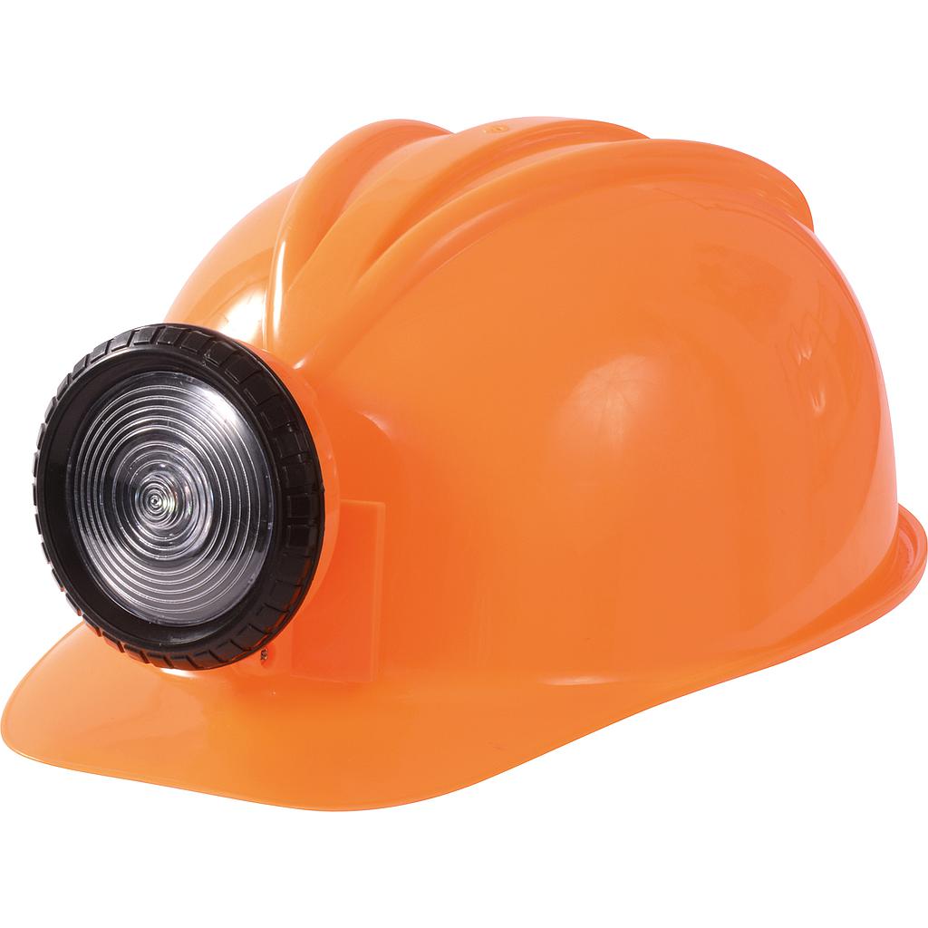 Bauhelm mit Lampe orange