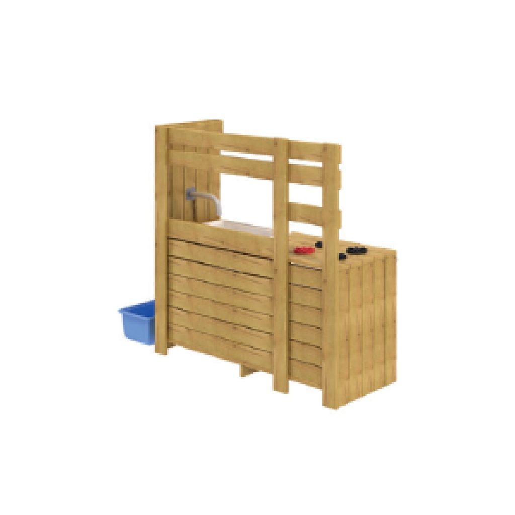 Outdoor Spielküche mit Pumphahn