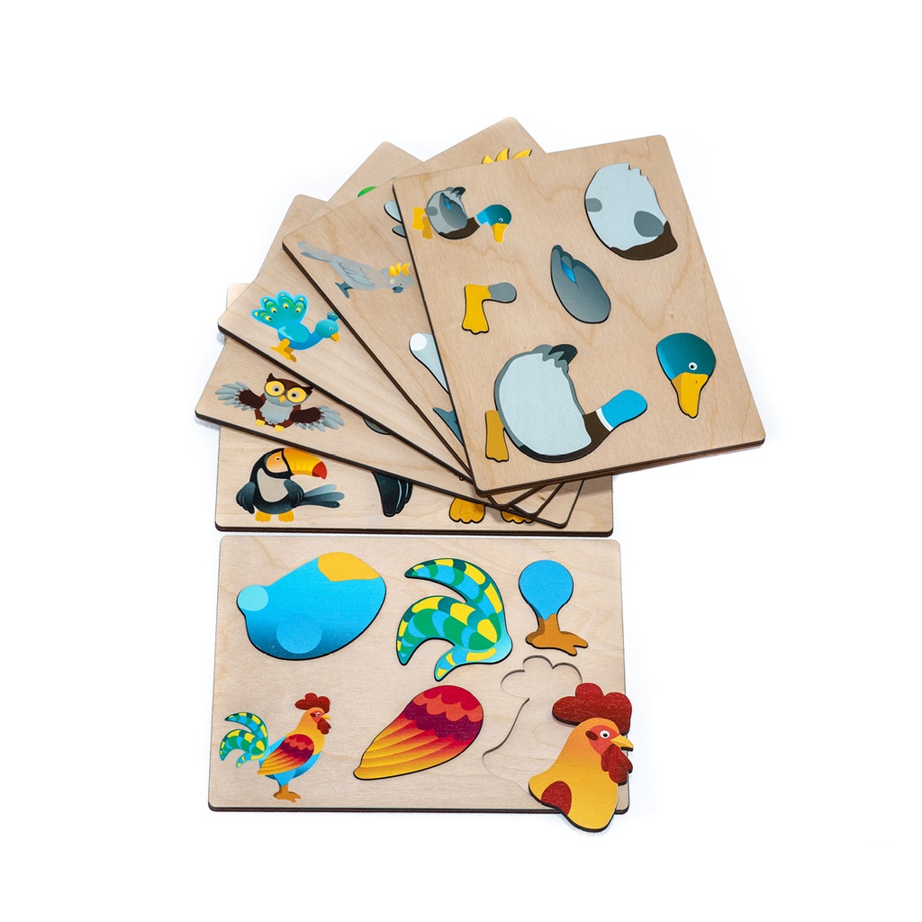 Magnetpuzzle Vögel