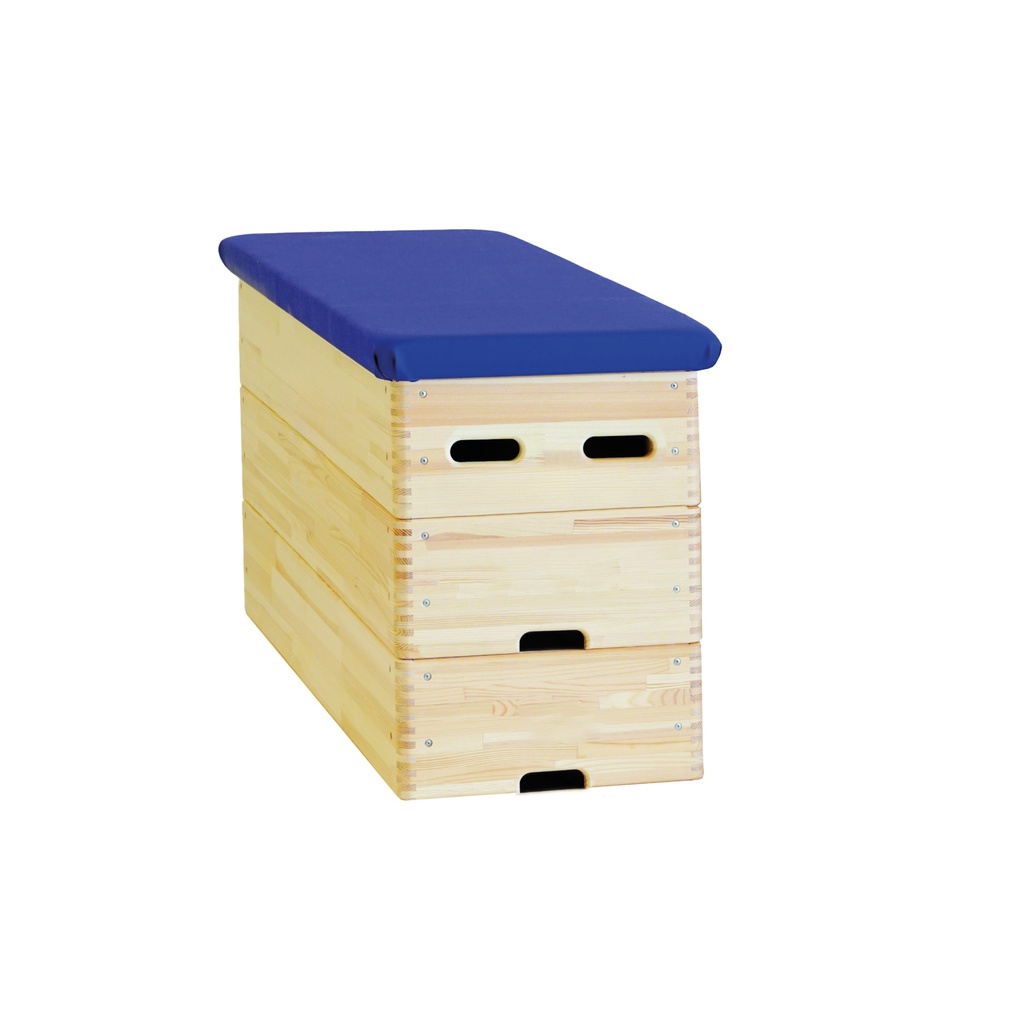 Sprungkasten 3-tlg. 70cm hoch (Kunstleder, farbe natur) 150cm länge x 50cm breite