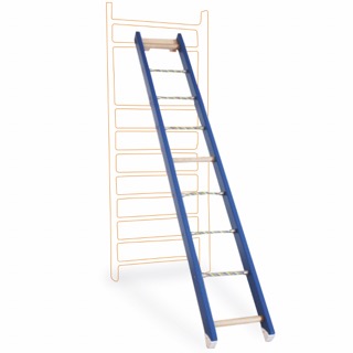 Turnleiter mit Seilsprossen U3 geeignet