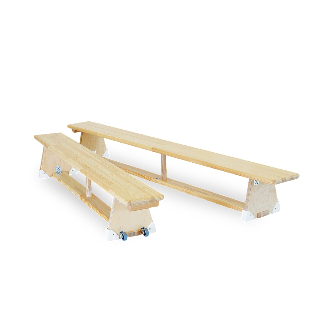 Turnbank natur 1,50m lang, Schmale Ausführung (30cm hoch), U3 geeignet