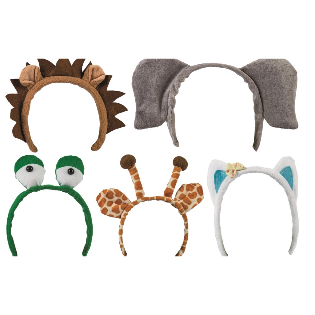 Kinderhaarreifen - Tiere - 5er Set