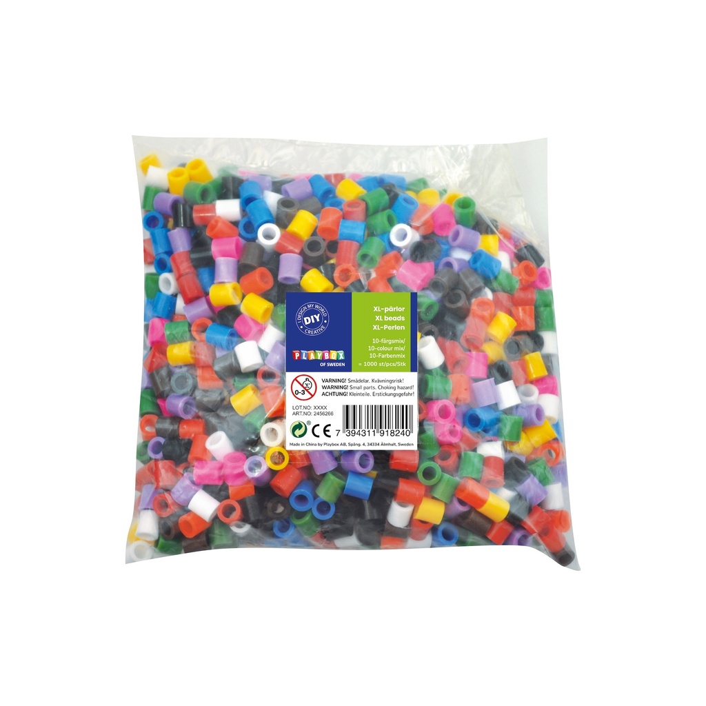 XL Bügelperlen 1000 Stück BUNT