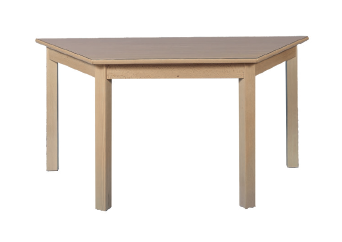 Trapez Tisch Buche massiv 140 x 70 cm