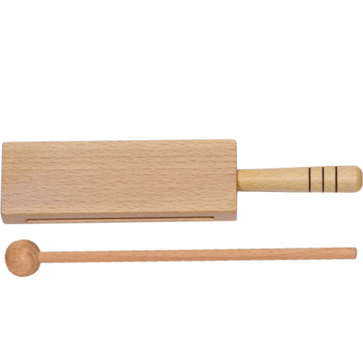 Holzblocktrommel mit Griff
