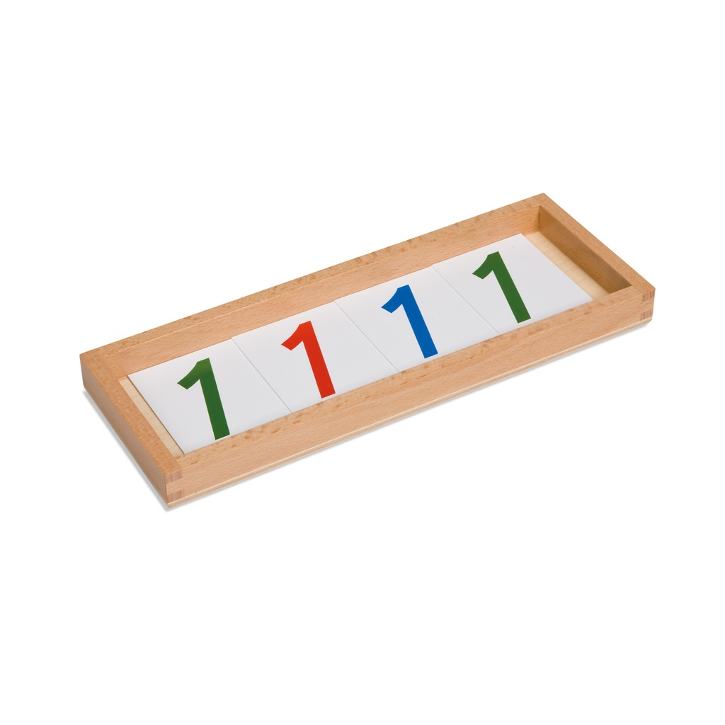 Kasten mit Zahlenkartensatz aus Kunststoff