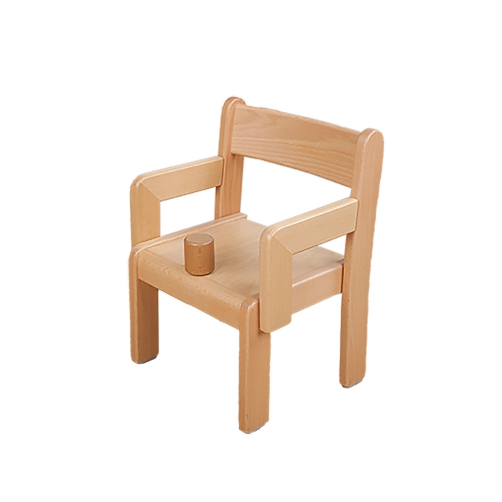 Stapelstuhl TIM mit Armlehne und Sitzstopp - Sitzhöhe 26cm