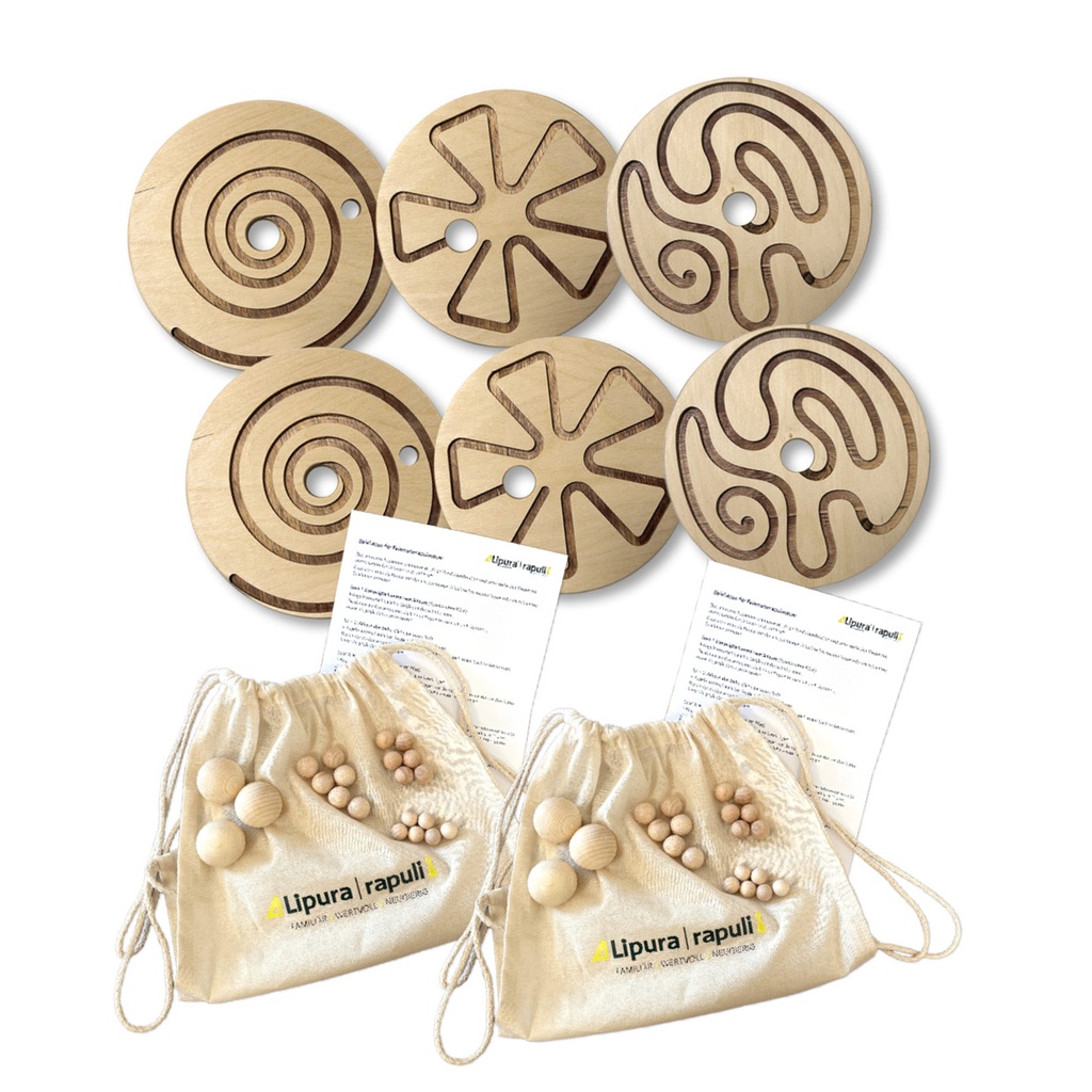 Feinmotorikscheiben 2 x 3er + Kugeln Set