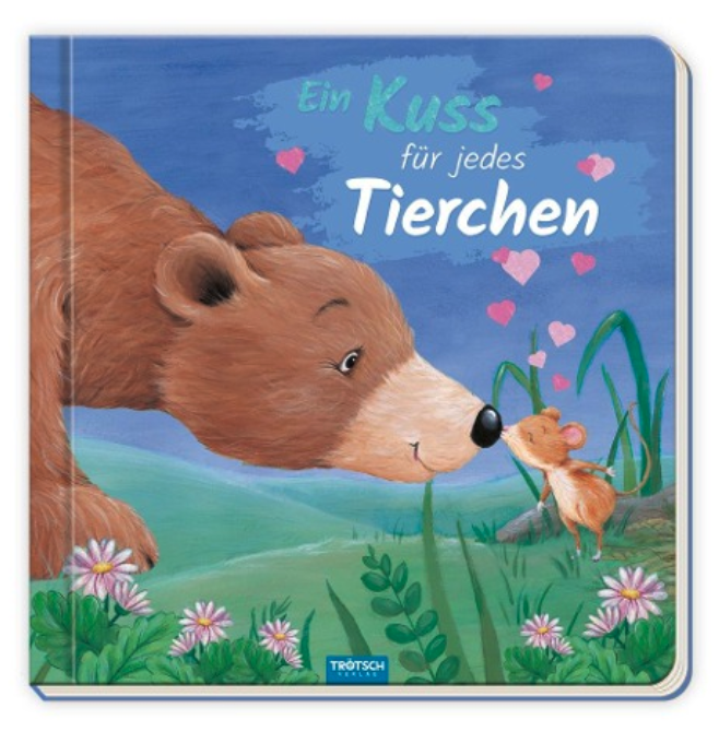 Trötsch Pappenbuch mit Reimen Ein Kuss für jedes Tierchen