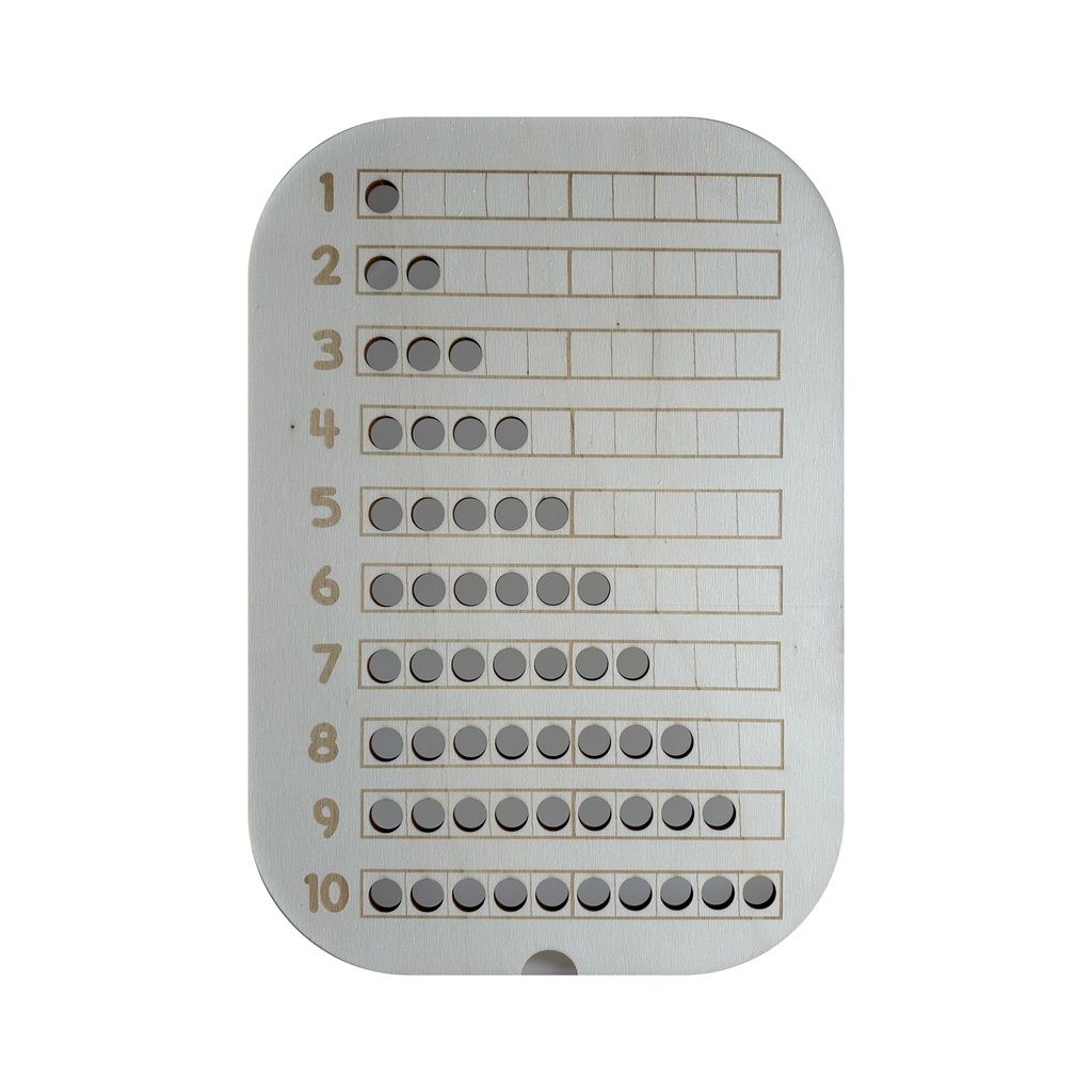 Zahlenplatte groß 1-10-Platte