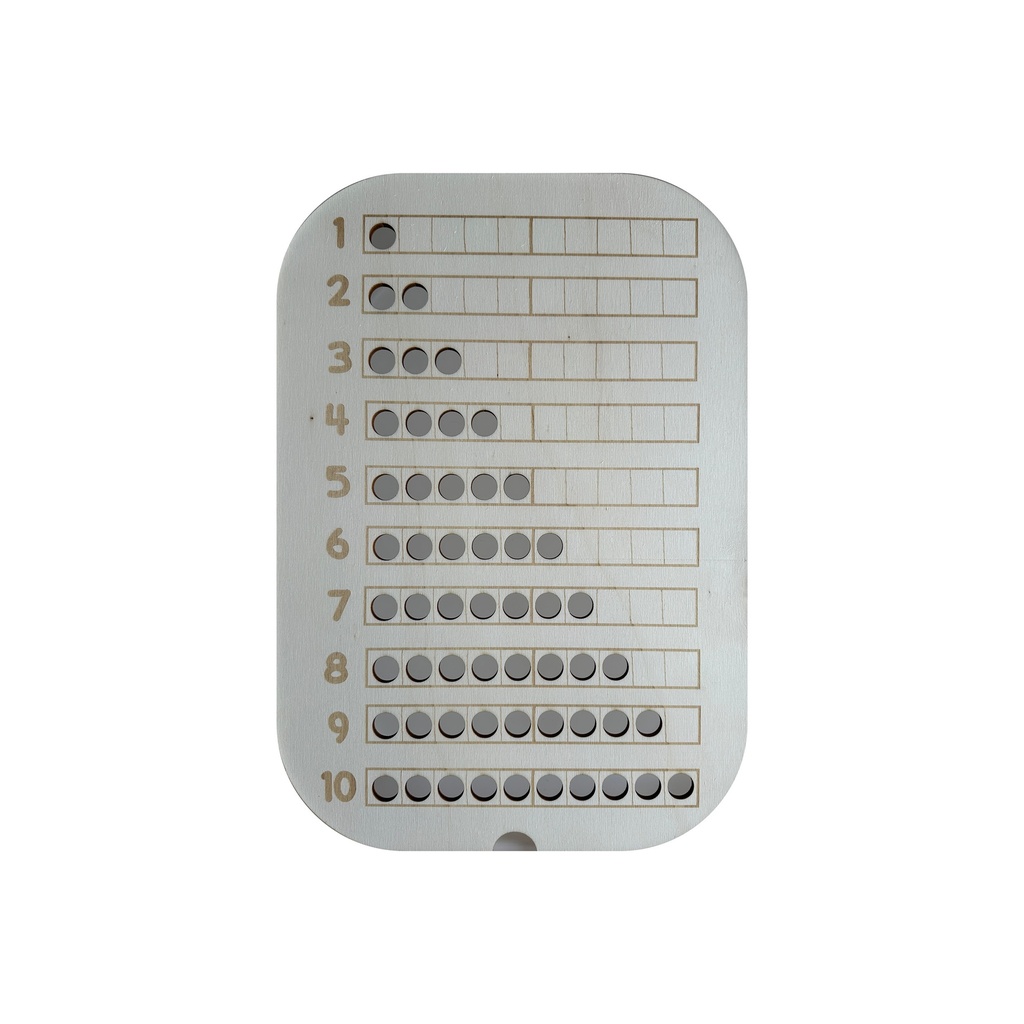Zahlenplatte klein 1-10-Platte