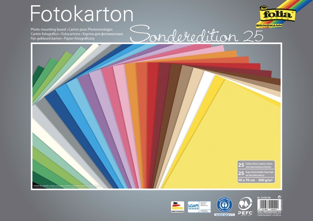 Fotokarton 300g/m² - 25 Farben, 50x70cm