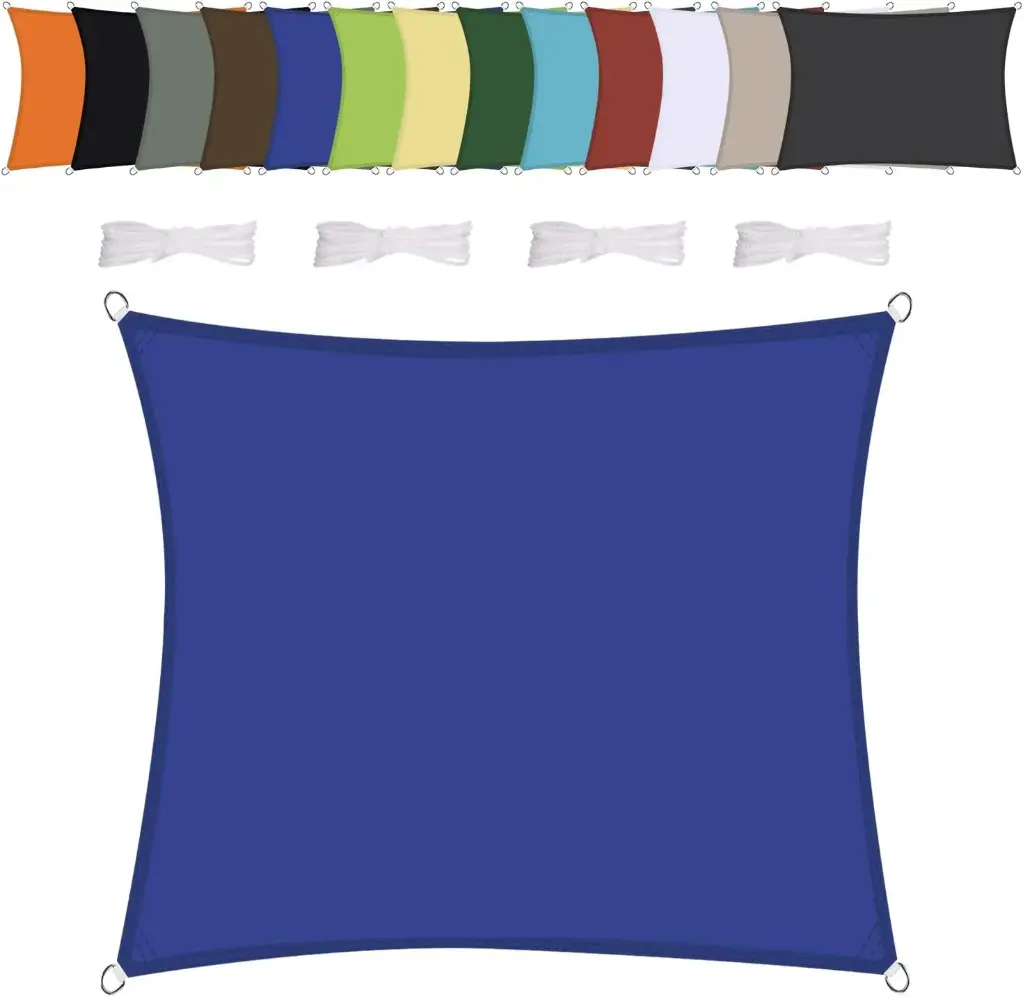 Premium Sonnensegel Wasserdicht 4 x 4 - blau