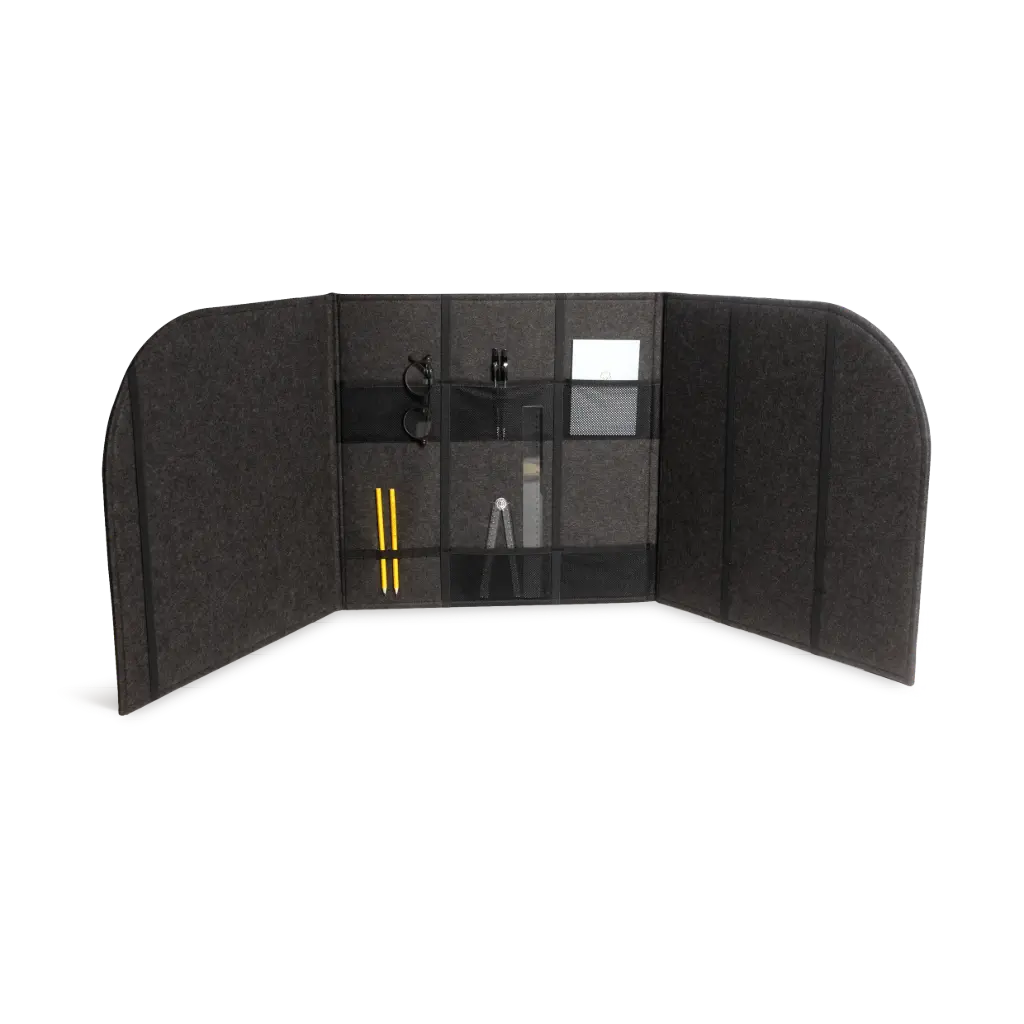 Schalldämmende Tischtrennwand