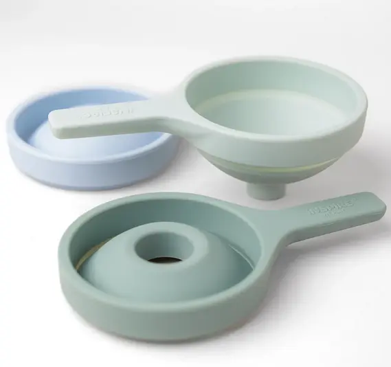 Silikon Trichter - 3er Set - grün/blau