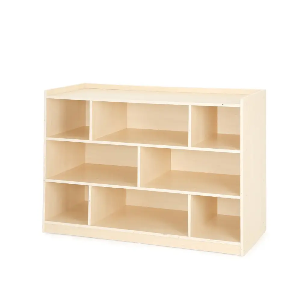 Regalschrank mit Rückwand - 2 Böden & 8 Fächer