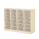 Regalschrank - 24 kleine Boxen