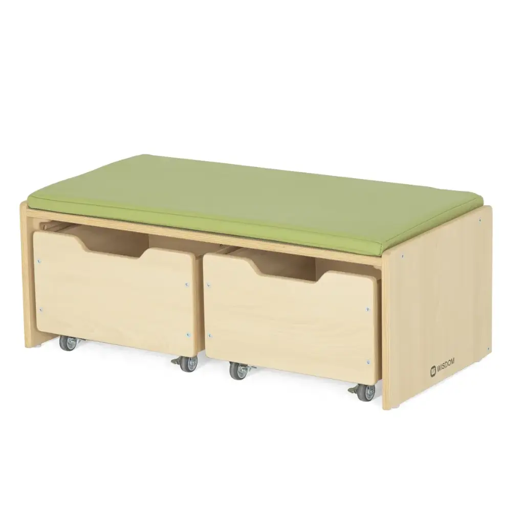 Sitzbank mit ausfahrbaren Boxen