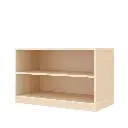 Regalschrank 44 cm - 2 Fächer, mit Holzsockel