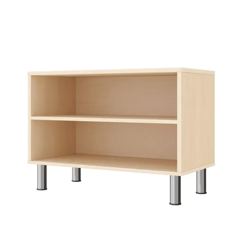 Regalschrank 44 cm - 2 Fächer, mit höhenverstellbaren Sockelfüßen