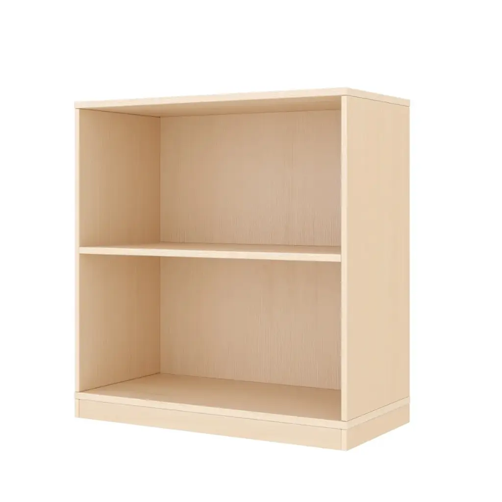 Regalschrank 79 cm - 2 Fächer, mit Holzsockel