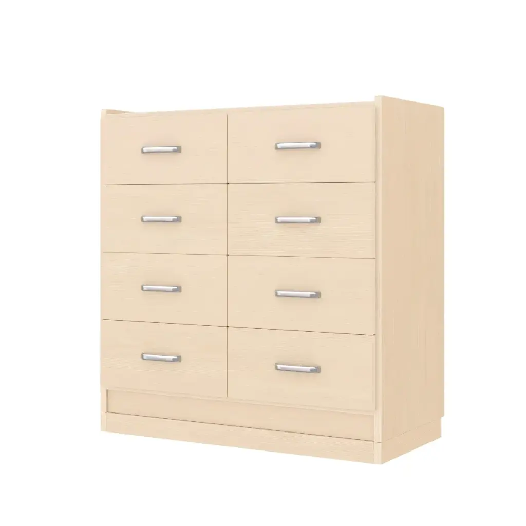 Regalschrank 79 cm - 8 Schubladen, mit Holzsockel