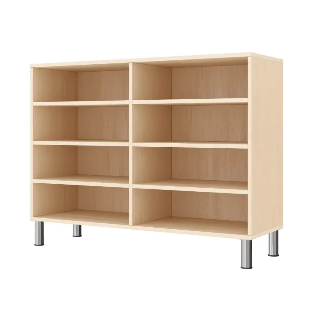 Regalschrank 79 cm - 8 Fächer, mit höhenverstellbaren Sockelfüßen