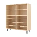 Regalschrank 120 cm - 12 Fächer, mit höhenverstellbaren Sockelfüßen