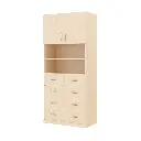 Regalschrank 180 cm - 4 Türen und 8 Schubladen