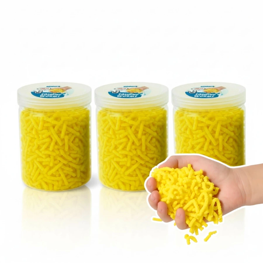 Sensorik Würmchen - 120g - gelb 