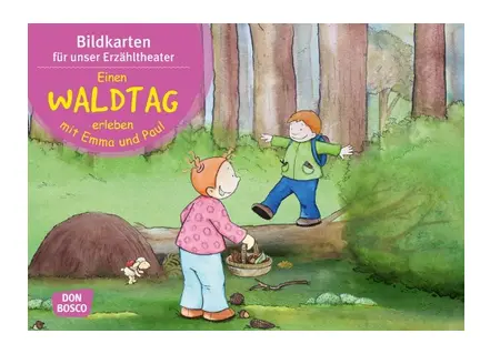 Kamishibai - Einen Waldtag erleben mit Emma und Paul. Kamishibai Bildkartenset.
