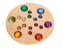 Juwelen Farben Kreisel