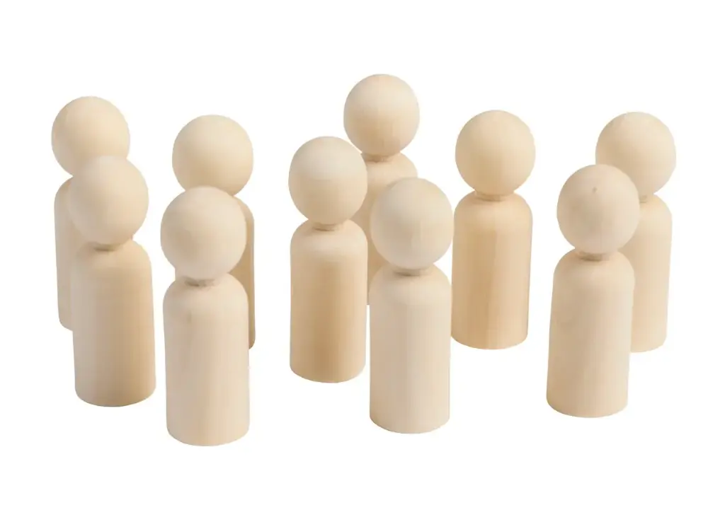 Figuren aus Holz 10er Set