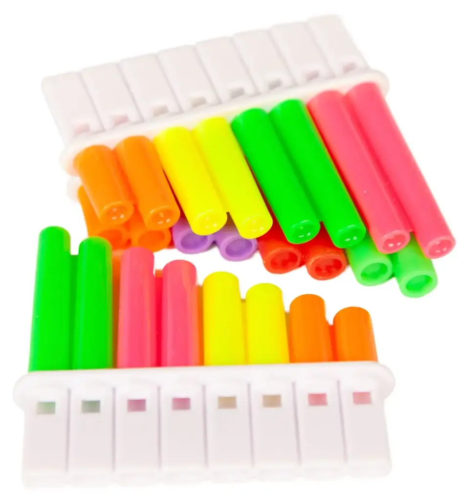 Panflöte 4 farbig - 12er Set