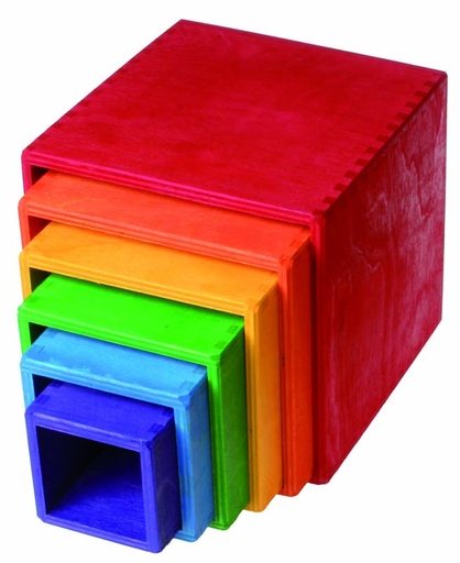 [103099] Holzkisten 6er Set Regenbogen