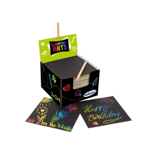 [114002] Kratzblätter (200 Blätter + 24 Stifte)