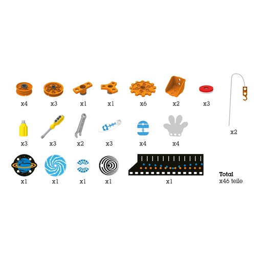 [103294] Erfinder Werkbank Kunststoffteile Set 