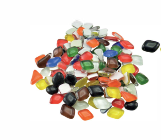 [W113342] Glasnuggets transparent gemischt