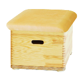 [107154-12] Sprungkasten 70x 50 40cm 1teilig (Kunstleder, farbe natur) U3 geeignet