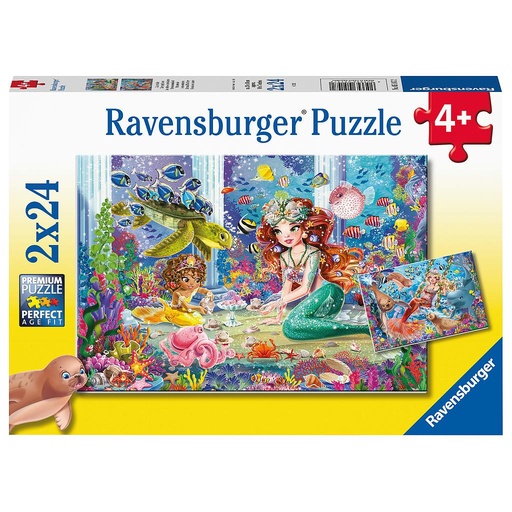 [104146] 2x24 Teile Puzzle Meerjungfrauen