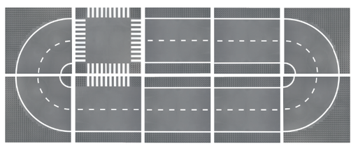 [103012] Bauplatten Set Straße, 10 Stück