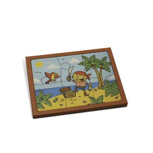 [101081] Holz-Puzzle - 6 Teile Schatzinsel
