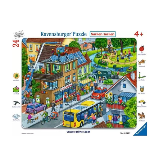 [104135] Rahmenpuzzle - 24 Teile Grüne Stadt