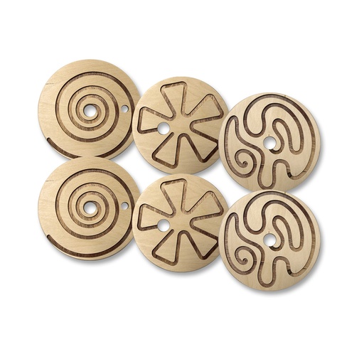 [AK85a] Feinmotorikscheiben 2 x 3er Set  