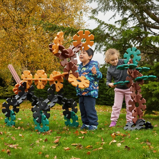 [108306] Mega Bau-Achtecke - 42 Teile natur