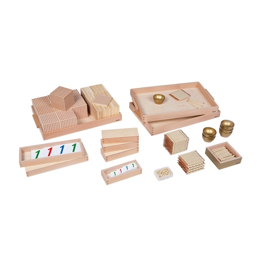 [W104434] Goldenes Perlenmaterial mit Kartensätzen: Lose Perlen - Glas